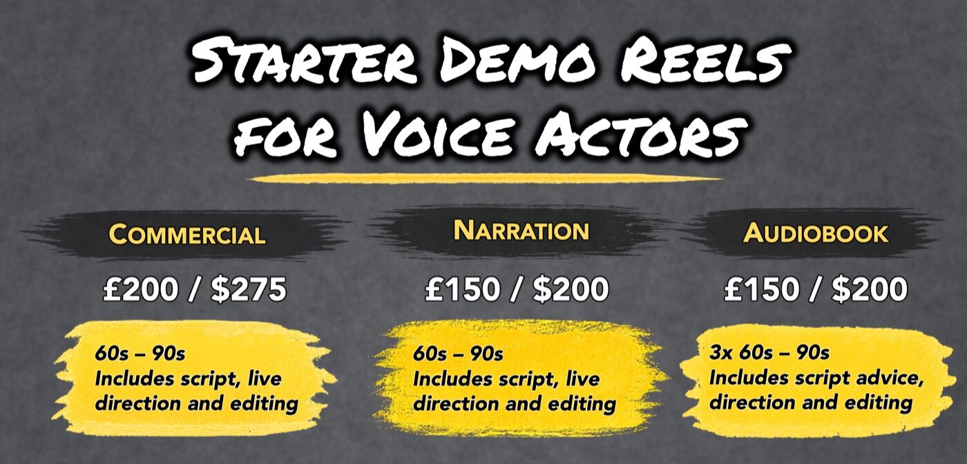 Starter demo reels for voice actors flyer
